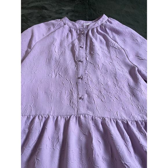 H&M Purple long sleeve dress SZ Small - Picture 3 of 8